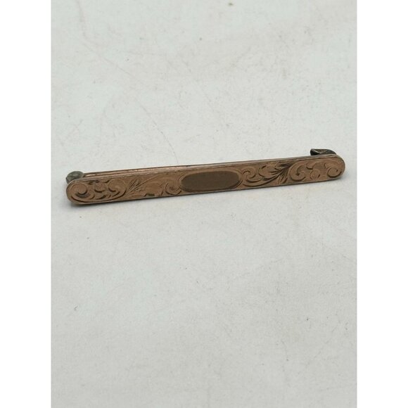 Antique S&S Gold Filled Bar Straight Line Pin Brooch - Picture 3 of 4